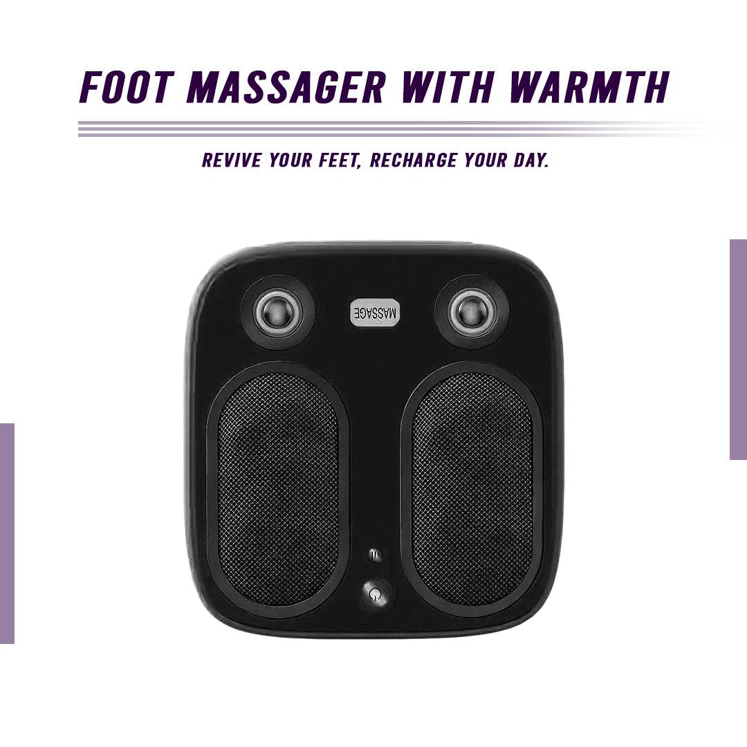 Stress & Pain Relief Foot Massager w/Heat- Deep Tissue, Circulation & Sleep