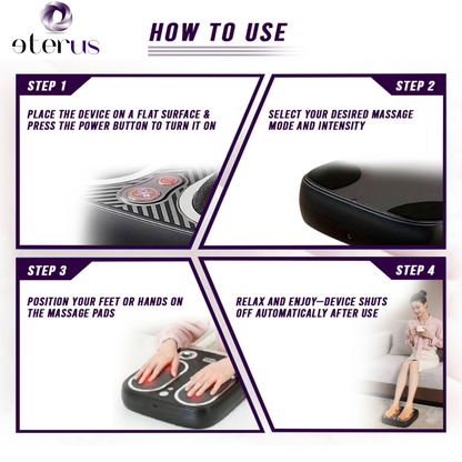 Stress & Pain Relief Foot Massager w/Heat- Deep Tissue, Circulation & Relaxing