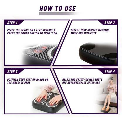 Stress & Pain Relief Foot Massager w/Heat- Deep Tissue, Circulation & Sleep